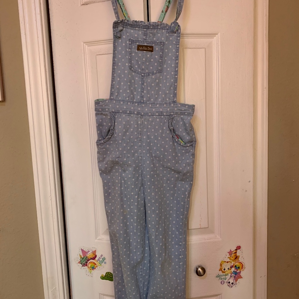 Matilda Jane overalls with sweet polka dots